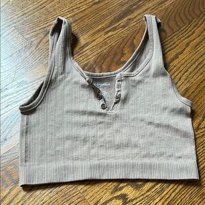 🌿By Together Taupe Ribbed Tank Top🌿